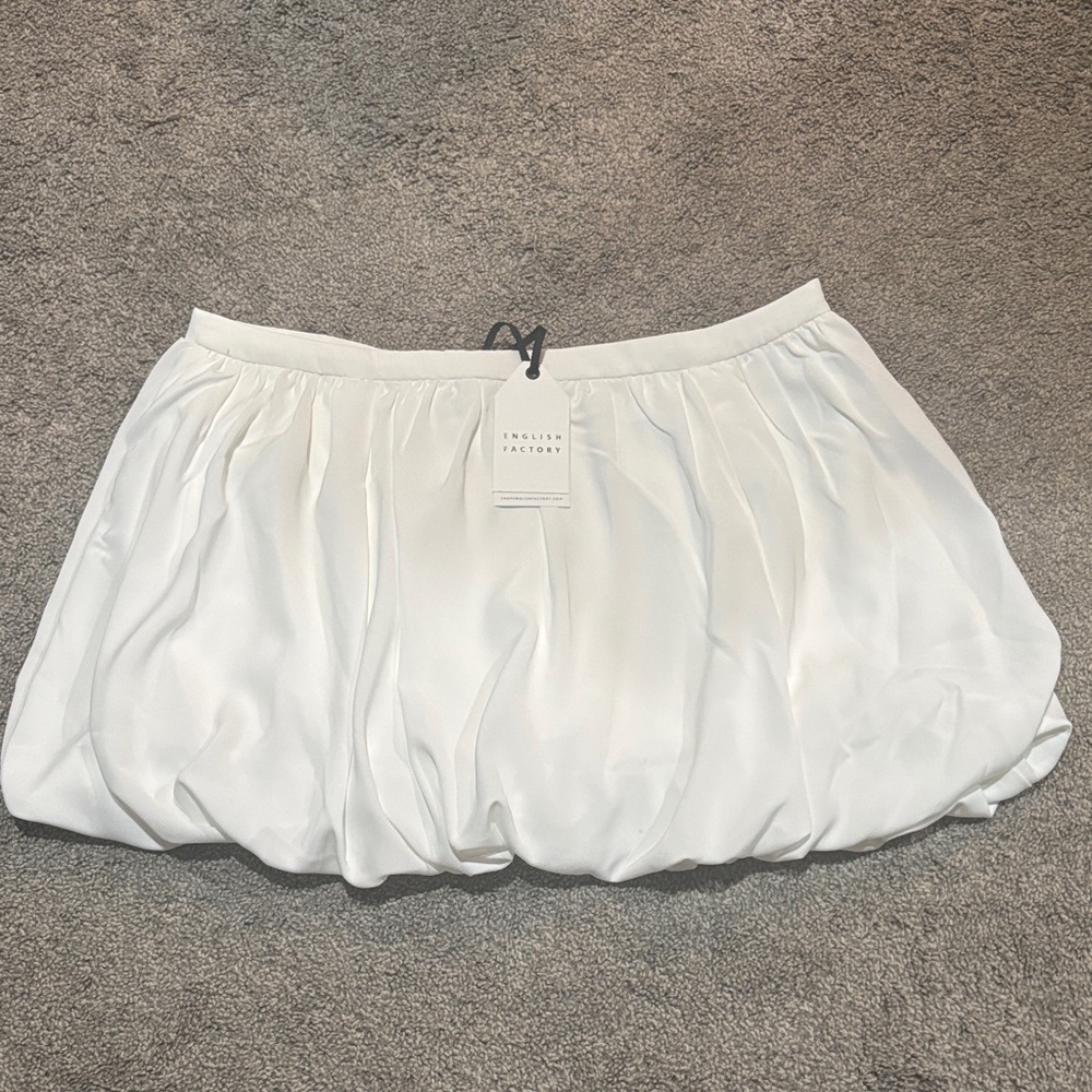 English Factory Cream A-Line Skirt